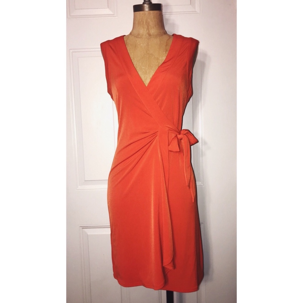 NWT BCBG Red Clay Wrap Dress | XS